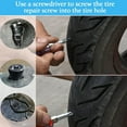 thumbnail image 4 of ZOUSSIQI Rubber Tire Plugs - Rubber Screw Tire Plugs | Tyre Repair Screw Plugs | Rubber Tire Repair Kit | Portable Screws Tire Plug | Tires Quick Puncture Repair Tools for Car, Electric, CA919-58463, 4 of 7