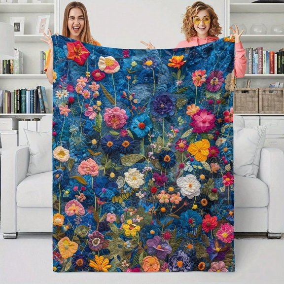 HELLOYOUNG Flannel Blanket Soft Cozy Throw for Daughter, Lightweight All-Season Couch Bed Travel