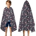 thumbnail image 3 of Dark Unicorn Rainbow Cloud Pattern Hooded Bath Towel，50"x30" for Ages 3 To 12 Kids, Quick Dry Lightweight Soft Microfiber Hood Beach Towel Cover Up for Kids, 3 of 7