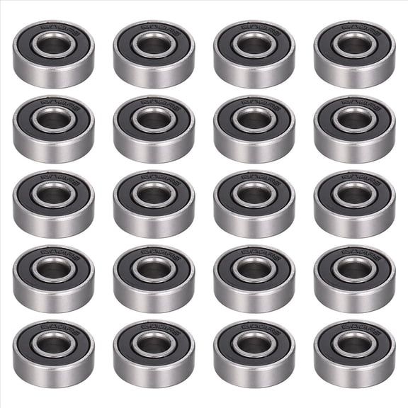 20 Pack 608- Ball Bearing - Double Rubber Sealed Miniature Deep Groove Bearings for Skateboards, Inline Skates, Scooters (8mm x 22mm 7mm)