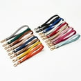 thumbnail image 3 of Multi-function Genuine Leather Gold Buckle Wrist Strap Hand Strap with Lock Replacement Hands-free Wristlet for Wallets Keychain Clutch (Pattern 1), 3 of 8