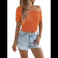 thumbnail image 1 of Tops de Verano para Mujer, Suéteres de Crochet, Ropa de Resort, Tops de Punto Calados de Corta, Pareo de Playa 2025 Color Naranja L, 1 of 10