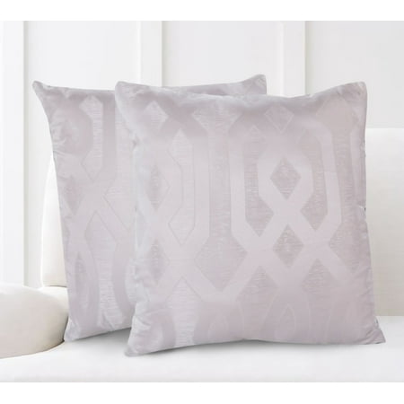 Mainstays Geo Jacquard Decorative Throw Pillows 18 X 18 Ivory