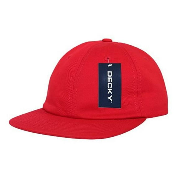 Relaxed Flat Bill Cotton Caps, Red
