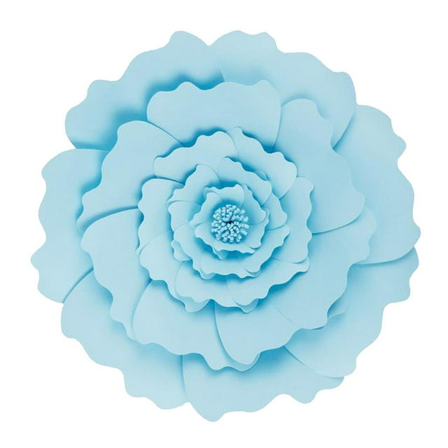 Rosas Artísticas Flores De Papel Cabezas De Flor Cabezas De Rosas Juguetes De Bricolaje Para Viveros Domésticos, Etc. Azul yotijar Flor de rosa de papel de bricolaje