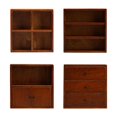 thumbnail image 1 of Juego de 4 armarios para casa de muñecas, escala 1:12, estantes de almacenamiento para accesorios de casa de muñecas, suministros de escenografía, 1 of 6