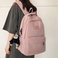 thumbnail image 5 of Fgnfyis Girls School Backpack Women Solid Color Stylish Lightweight Everyday Casual Large Capacity College Bookbag Kids Backpack Pink, 5 of 5
