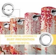 thumbnail image 4 of Cherry Blossoms Blackout Curtains for Bedroom/Living Room, Farmhouse Rustic Goldfish Burlap Thermal Insulated Kitchen Drapes with Grommets, Light Blocking Window Treatment, 2 Panels 52" x 90", 4 of 7