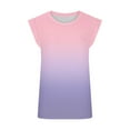 thumbnail image 4 of HAPIMO Women's Summer Tank Tops Relaxed Fit Camis Vest Sleeveless Shirts for Girls Ombre Stripe Print Tops Round Neck Blouse Daily Basic Camisole Pink M, 4 of 4
