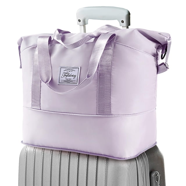 Bolsa de viaje Trifabricy para mujer, grande, impermeable, color morado