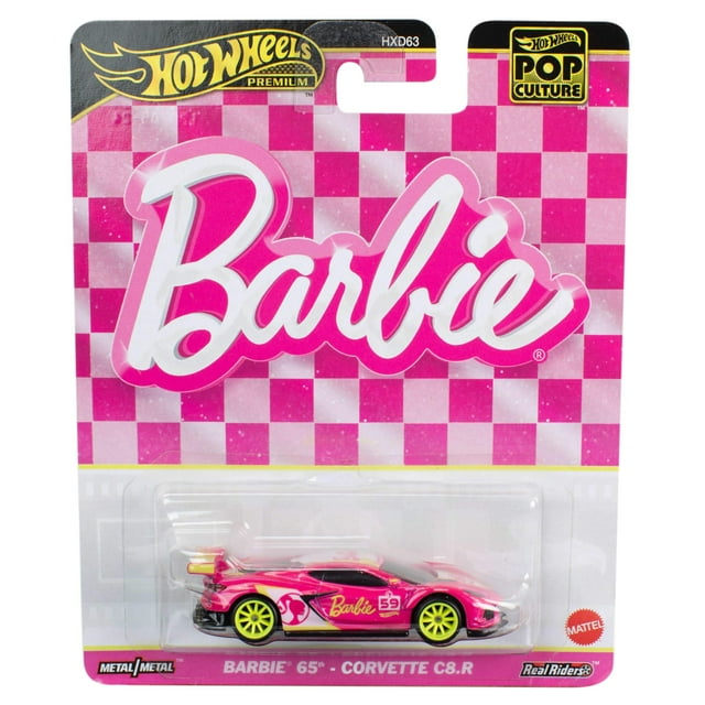 Auto Hot Wheels de metal fundido a presión Barbie '65 Corvette C8.R 1:64