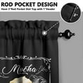 thumbnail image 3 of Coffee Kitchen Curtains Valances and Tiers Set for Windows,Vintage Cafe Bathroom Window Curtain Valance 3 Piece Sets,Kitchen Decor for Living Room,54''''x 24'''', 3 of 6