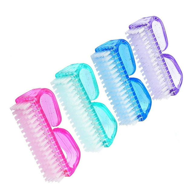 4 Pack Handle Grip Nail Brush, Fingernail Scrub Cleaning Brushes