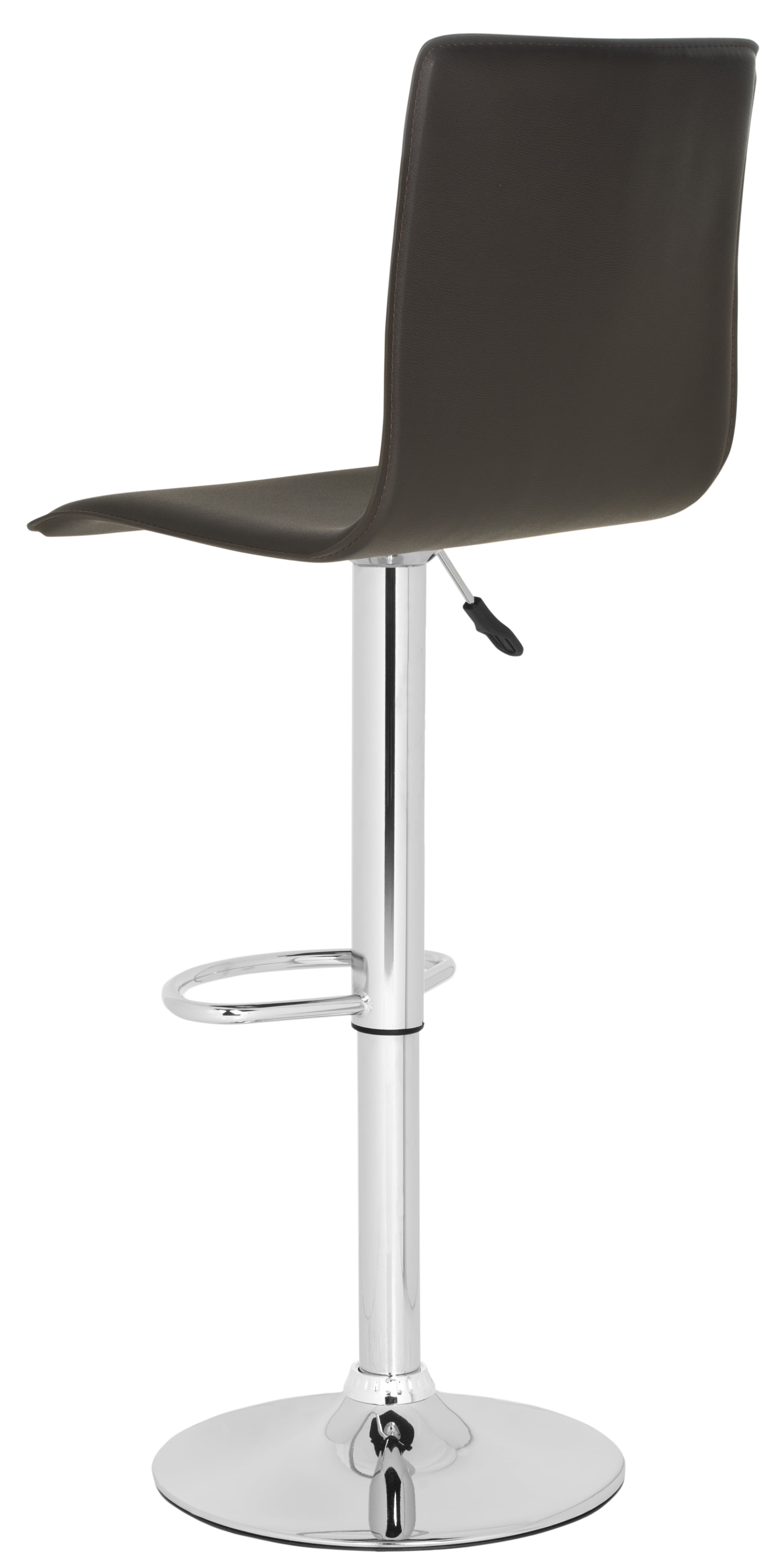 SAFAVIEH Magda Chrome Steel Swivel Barstool, Brown