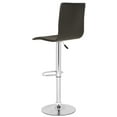 thumbnail image 4 of SAFAVIEH Magda Chrome Steel Swivel Barstool, Brown, 4 of 6