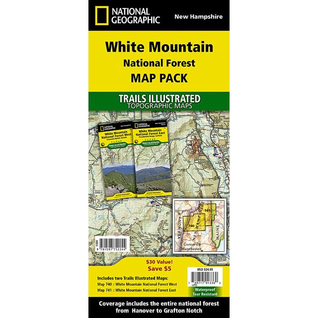 Paquete de Mapas National Geographic Bosque Nacional White Mountain