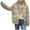 Khaki, variant on Jinhomg Plus Size Down Jacket for Women Winter Warm Long Sleeve Full-Zip Puffer Coat Casual Comfy Solid Quilted Coat with Pockets Summer Saving Pink L