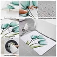 thumbnail image 6 of Turquoise Aqua Tulips Bath Mat 3 Piece Bathroom Rug Set, Pastoral Flower Floral Spring Non Slip Bath Rug Contour Mat and Toilet Lid Cover, Absorbent Shower Mats Soft Bath Rugs and Mats Sets, 6 of 8