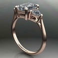 thumbnail image 6 of HeartsAndYou Trilogy Engagement Ring for Women 1.75ct Emerald Cut Moissanite 18k Yellow Gold Over Silver, 6 of 9