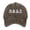 Coffee, variant on Women's Hard Top Ghost Printed Baseball Cap for Big Head Circumference, Washed Distressed Solid Color Curved Brim Cotton Halloween Cap for Running Gardening Vacation, High Crown Messy Bun Hat Black