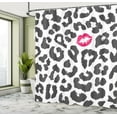 thumbnail image 5 of Ambesonne Savannah Shower Curtain, Cheetah Leopard Kiss Print, 69"Wx75"L, Charcoal Grey and Pink, 5 of 5