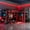 Red, variant on Harper & Bright Designs L-Shaped Gaming Loft Bed with Desks, Double Twin Loft Beds with LED Lights, USB Ports, Storage Bookshelves, Wood Corner Loft Bed for 2, Green