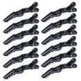 thumbnail image 1 of 12 pinzas para el cabello para peinar - Dientes anchos y diseño de doble bisagra - Pinzas para seccionar estilo cocodrilo de calidad profesional de peluquería, 1 of 5