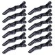 thumbnail image 1 of 12 pinzas para el cabello para peinar - Dientes anchos y diseño de doble bisagra - Pinzas para seccionar estilo cocodrilo de calidad profesional de peluquería, 1 of 5
