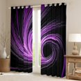 thumbnail image 2 of Castle Fairy Purple Stripes Black Out Curtains for Teens Men Women,Abstract Geometric Curtains Pack Of 2 (42X63 Each),Minimalist Lines Bedroom Curtains,Luxury Bedroom Decor, 2 of 6