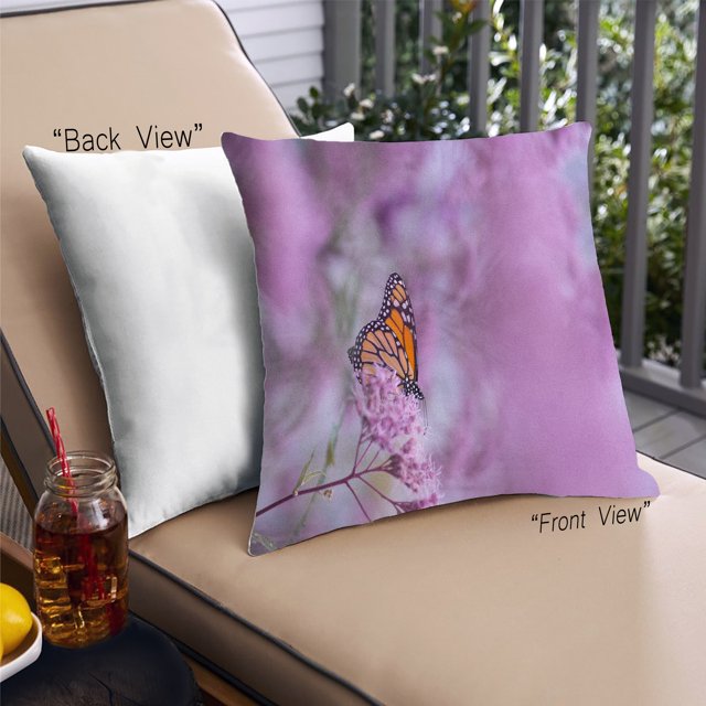 Ahgly Company Insects Butterfly Oreiller Extérieur 18 Pouces par 18 Pouces