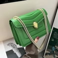thumbnail image 2 of Bolsos de mano verdes de moda, pequeños bolsos cruzados para mujer, nuevos bolsos de marca de lujo europeos de 2024, bolsos de hombro con cadena para mujer, 2 of 4