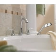thumbnail image 3 of Moen T944 Chrome two-handle roman tub faucet includes hand shower, 3 of 4
