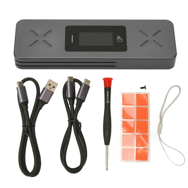 M.2 NVMe SSD Enclosure, Mobile Hard Disk Box GEN2 Nvme 2280 Aluminum Alloy Housing With Smart Display For Hard Disk
