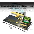 thumbnail image 3 of Big Mouse Pad Keyboard Mat Gaming Mouse Pads Large Mousepad Home Office Decor Non-Slip Rubber Base 35.4 X 15.7 for Game Office, Tropical Beach Palm Tree with Full Moon Starry Night, 3 of 6