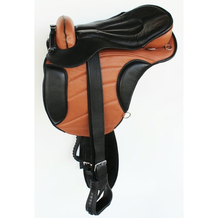 English Horse Polo English Western Leather Treeless Saddle Girth Stirrup