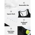thumbnail image 5 of Alove Womens Sports Skirt with Built-in Shorts Exercise Sets Scalloped Golf Dress Racerback Athletic Skirts Top and Skirt, 5 of 8