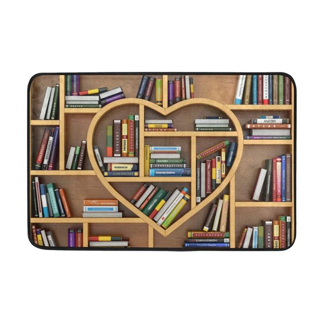 Halloween Decorations Library Doormat Bookcase Doormat Book Shelf Personalized Doormat Party Wedding