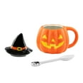 thumbnail image 4 of Mr. Halloween 18 oz Lidded Jack-O-Lantern Ceramic Mug with Spoon, 4 of 7