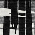 thumbnail image 2 of HomeRoots 622680 8 x 10 ft. Black Gray & Ivory Striped Washable Transitional Indoor & Outdoor Rectangle Area Rug, 2 of 4