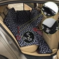 thumbnail image 5 of Funda para asiento de coche para perros y mascotas, doble Oxford, hamaca de viaje para mascotas, impermeable, alfombrilla protectora para asiento trasero, huellas de patas, 5 of 5