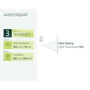 Palram - Canopia Amsterdam 8920 29' x 5' Awning - Gray/Clear