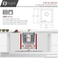 thumbnail image 2 of Stylish Dual Mount 16" Gray Composite Granite Single Bowl Kitchen Sink with Strainer S-816L, 2 of 13