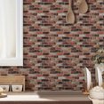 thumbnail image 3 of UMIGGEE Red Brick Wallpaper Peel and Stick Wallpaper Brick Wallpaper 17.5-in x 118-in Self-Adhesive Removable Decorative Contact Paper for House Decoration PVC DIY, 3 of 10