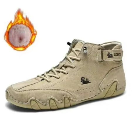 

LBNGJZ High Top Men‘s Winter 2023 Sports Shoes with Hiking Winter Warmth - Designer Fashion Casual Lace-up Shoes for a Stylish Look and Cozy Feel