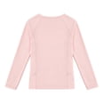 thumbnail image 6 of Jinhomg Girls Long Sleeve Shirt with Pockets UPF50+ Lightweight Crewneck Quick Dry Sun Shirts Kids Basic Active Workout Running Tee Pink,4 Years, 6 of 7