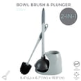 thumbnail image 3 of Bath Bliss 2-in-1 Bowl Brush & Plunger Grey, 3 of 12