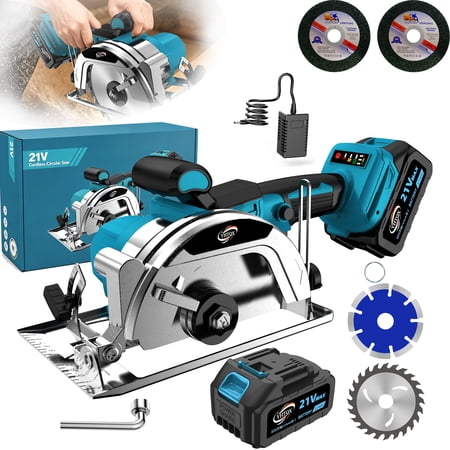 Wireless Handheld Circular Saw, Portable Woodworking Power Tool for Courtyard & Household DIY Maintenance