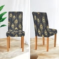 thumbnail image 3 of Yayeee 4 Pack Dining Chair Covers Stretch Parson Chairs Slipcovers Seat Protector, Peacock Feathers Pattern, 3 of 6