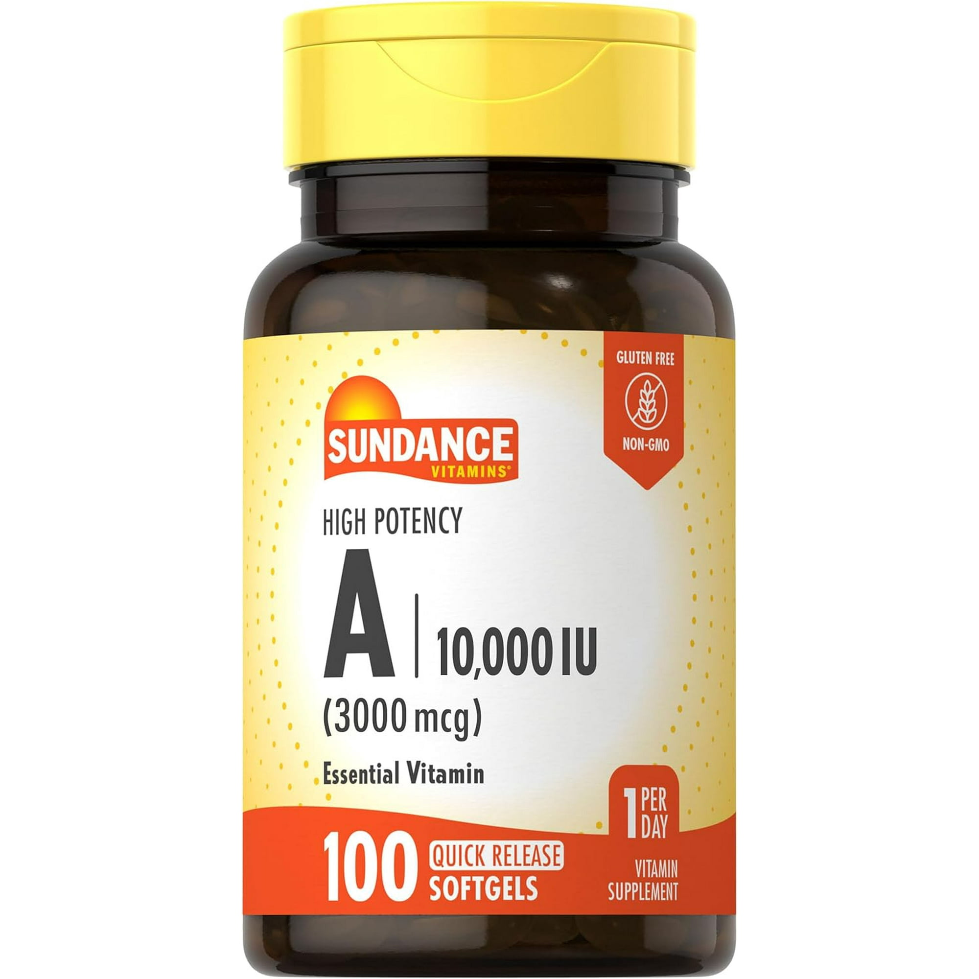 High Potency Vitamin A | 3000mcg | 100 Softgels | For Men and Women | by Sundance
