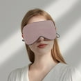 thumbnail image 4 of Fiudx Máscara En Dormir, Antifas En Seda Refrescante, Antifas En Satén Ajustable, Funda de Poliéster Cálida En Dormir, Ideal En Viajes En Casa, Regalo En Adultos, Diseño Ligero., 4 of 7